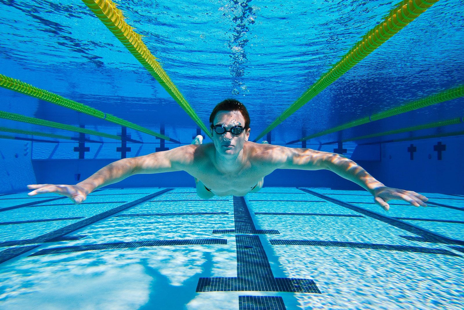 gafas de natación de la manera correcta
